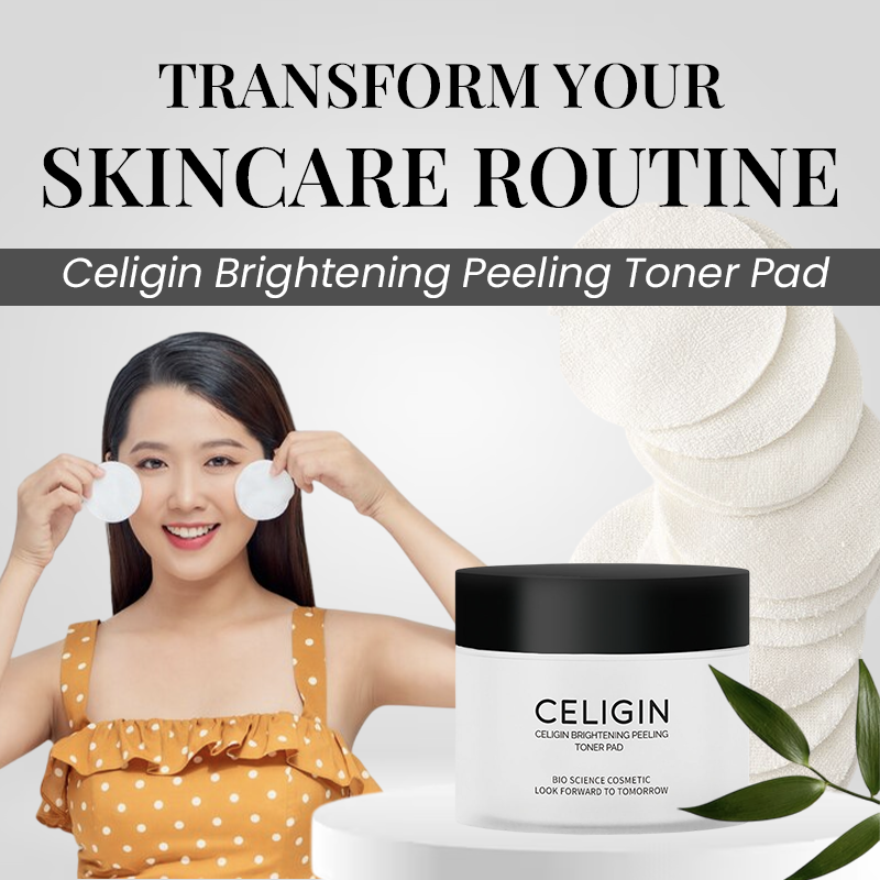 Transform Your Skincare Routine with Celigin Brightening Peeling Toner Pad